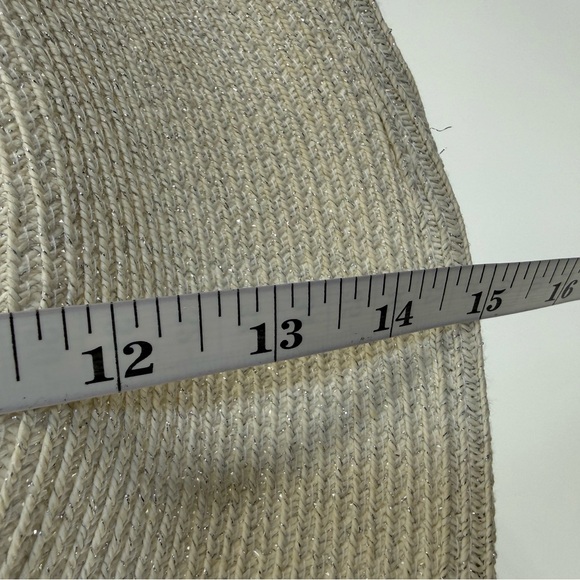 Nine West Elegant Soft White Straw Sun Hat – Chic Summer Boho Beach Style - Picture 12 of 12